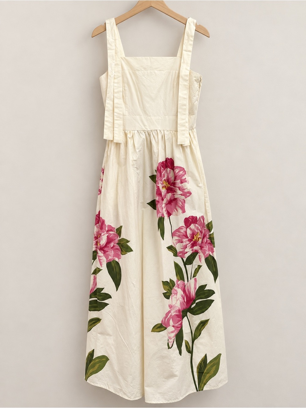 Joie Cream Maxi Dress with Pink Floral Print